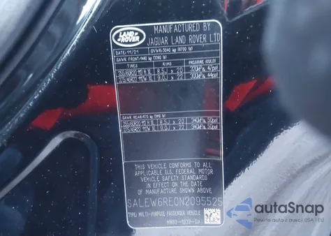 2022 Land Rover Defender 90 Carpathian Edition/90 V8 z USA, uszkodzony, nr VIN SALEW6RE0N2095525